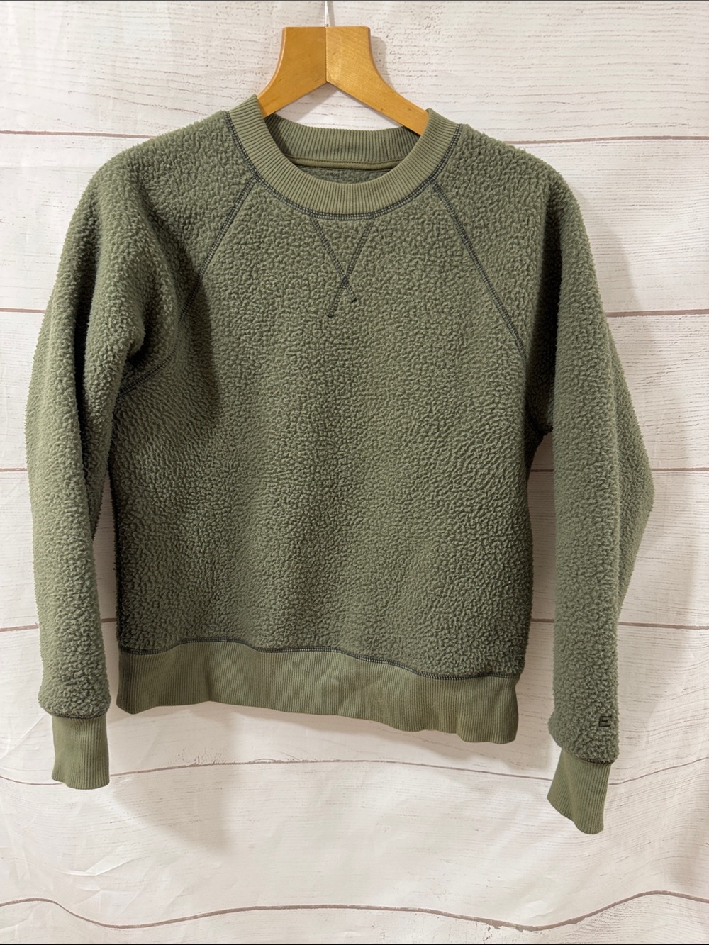 Everlane The ReNew Fleece Teddy Crew Sweatshirt Pullover Medium